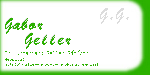 gabor geller business card